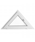 Ventana triangular oscilante 1000x600 mm de PVC blanco 
