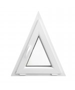 Ventana triangular oscilante 700x850 mm de PVC blanco 
