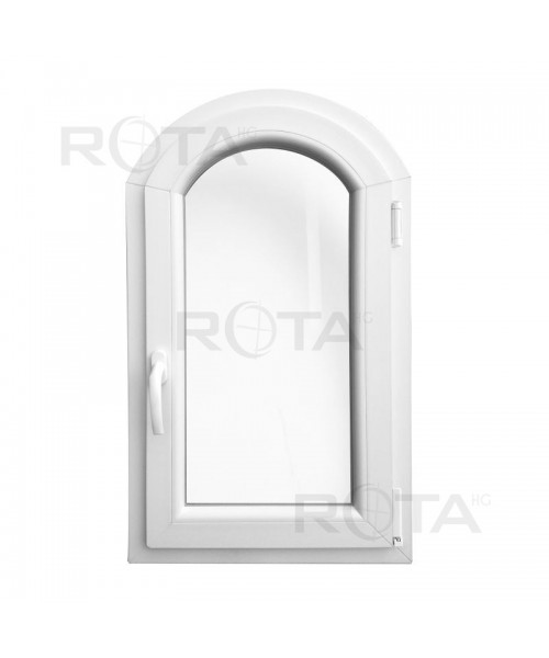Ventana arco rebajado oscilobatiente 500x900mm de PVC blanco