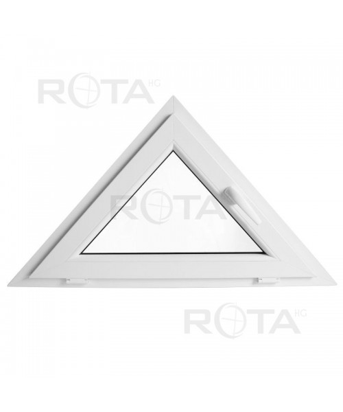 Ventana triangular oscilante 1200x600 mm de PVC blanco 
