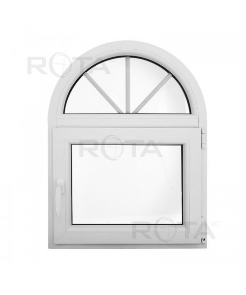 Ventana arco oscilobatiente 700x900mm de PVC blanco