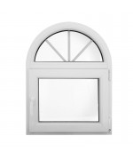 Ventana arco oscilobatiente 700x900mm de PVC blanco