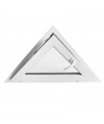 Ventana triangular oscilante de PVC blanco - A MEDIDA