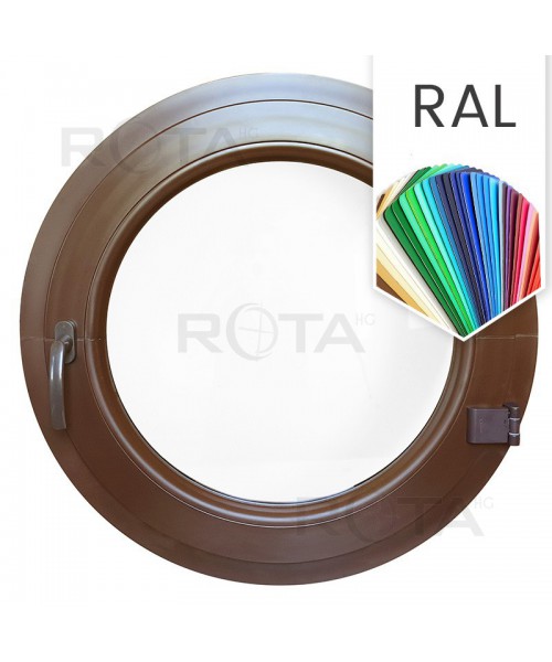 Ventana redonda practicable de PVC color RAL