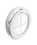 Ventana ovalada oscilante de PVC con barrotillos ingléses