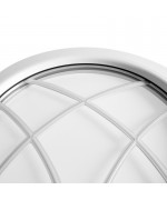 Ventana redonda fija de PVC blanco con barrotillos especiales