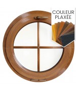 Fenêtre ronde à soufflet à petits carreaux PVC oeil de boeuf en couleur
