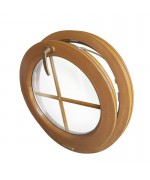 Fenêtre ronde à soufflet à petits carreaux PVC oeil de boeuf en couleur