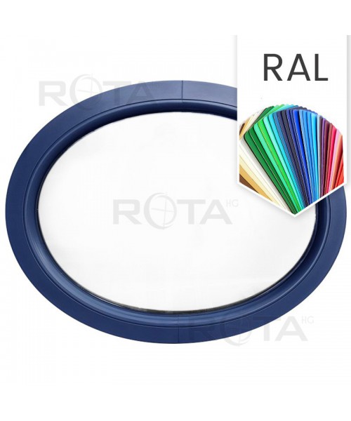 Ventana ovalada fija de PVC color RAL (horizontal)