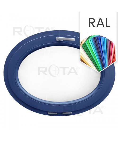 Ventana ovalada oscilante de PVC color RAL (horizontal)
