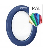 Ventana ovalada oscilante de PVC color RAL (vertical)