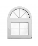 Ventana arco oscilobatiente 700x900mm de PVC blanco