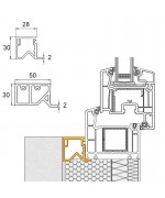 Perfil aislante de acabado PVC para ventana redonda