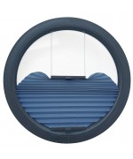 Cortina plisada para ventana redonda